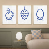 Brainchild – Poster – Akvarell – Vit / Blå – Svan