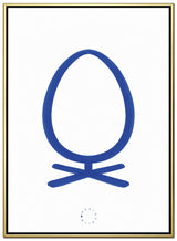 Brainchild – Canvastryck – Akvarell – Vit / Blå – Ägg