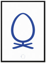 Brainchild – Canvastryck – Akvarell – Vit / Blå – Ägg