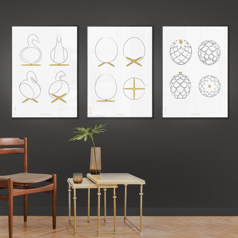 Brainchild – Poster – Designskisser – Vit – Svan