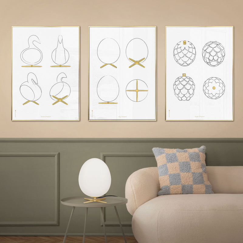Brainchild – Poster – Designskisser – Vit – Svan