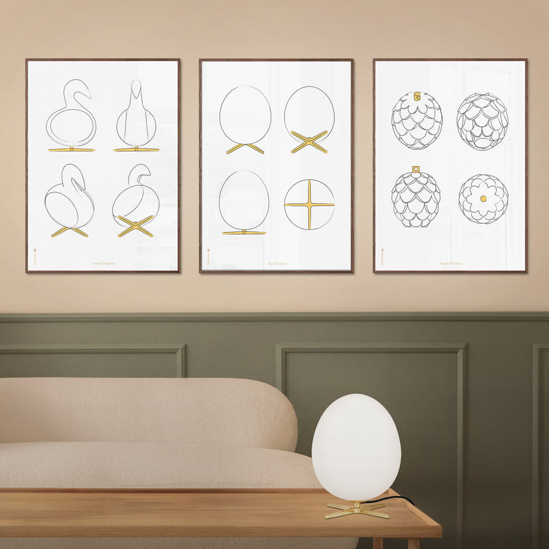Brainchild – Poster – Designskisser – Vit – Svan
