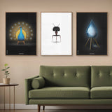 Brainchild – Poster – Klassisk – Svart – Påfågel