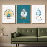 Brainchild – Poster – Klassisk – Petroleumblå – Svan