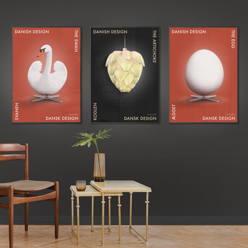 Brainchild – Poster – Danish Design – Röd – Svan