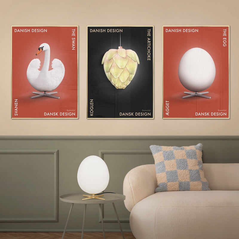 Brainchild – Poster – Danish Design – Röd – Svan