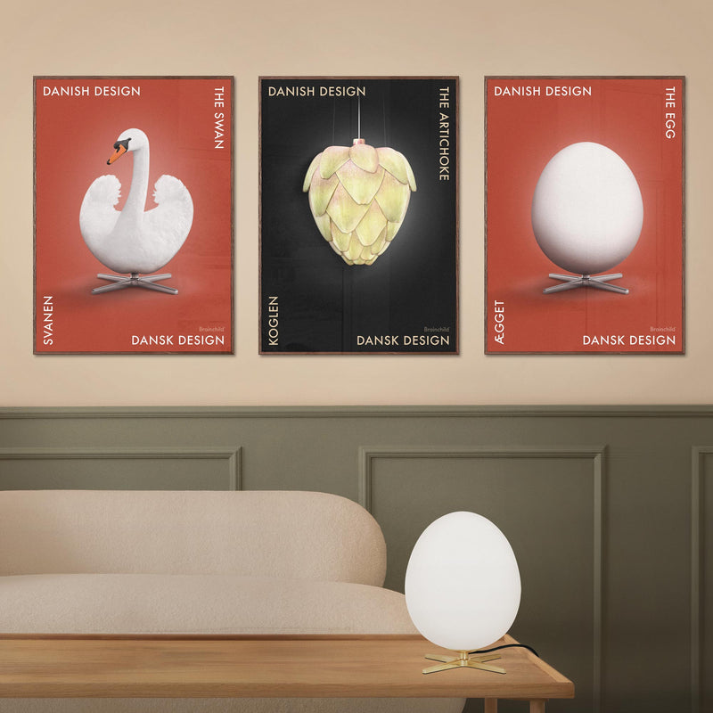 Brainchild – Poster – Danish Design – Röd – Svan