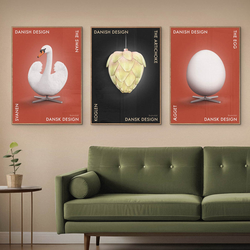 Brainchild – Poster – Danish Design – Röd – Svan