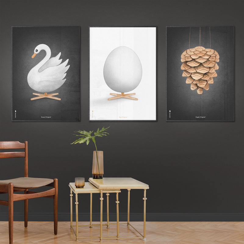 Brainchild – Poster – Akvarell – Svart – Svan