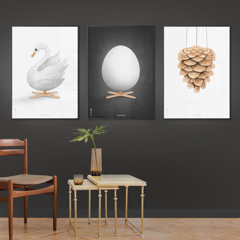 Brainchild – Poster – Akvarell – Svart – Ägg