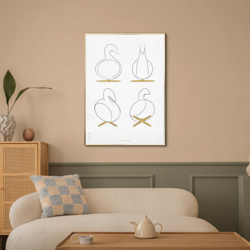 Brainchild – Poster – Designskisser – Vit – Svan