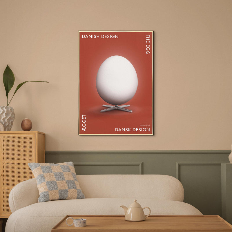 Brainchild – Poster – Danish Design – Röd – Ägget