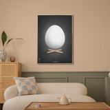 Brainchild – Poster – Akvarell – Svart – Ägg