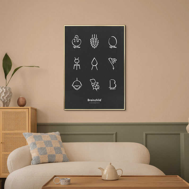 Brainchild – Poster – Linoleumtryck – Svart