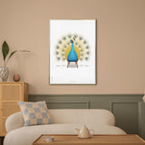 Brainchild – Poster – Klassisk – Vit – Påfågel
