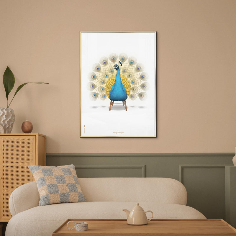 Brainchild – Poster – Klassisk – Vit – Påfågel