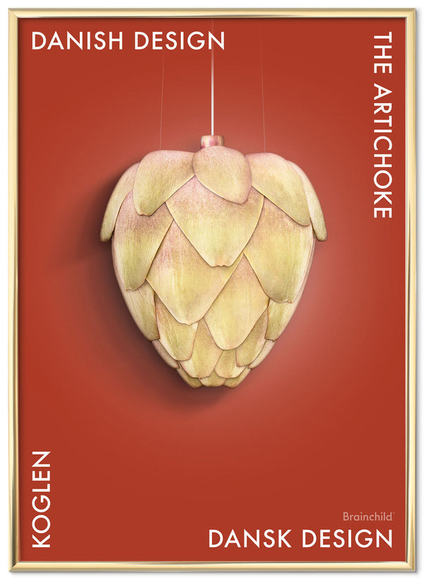 Brainchild – Poster – Danish Design – Röd – Kronärtskocka