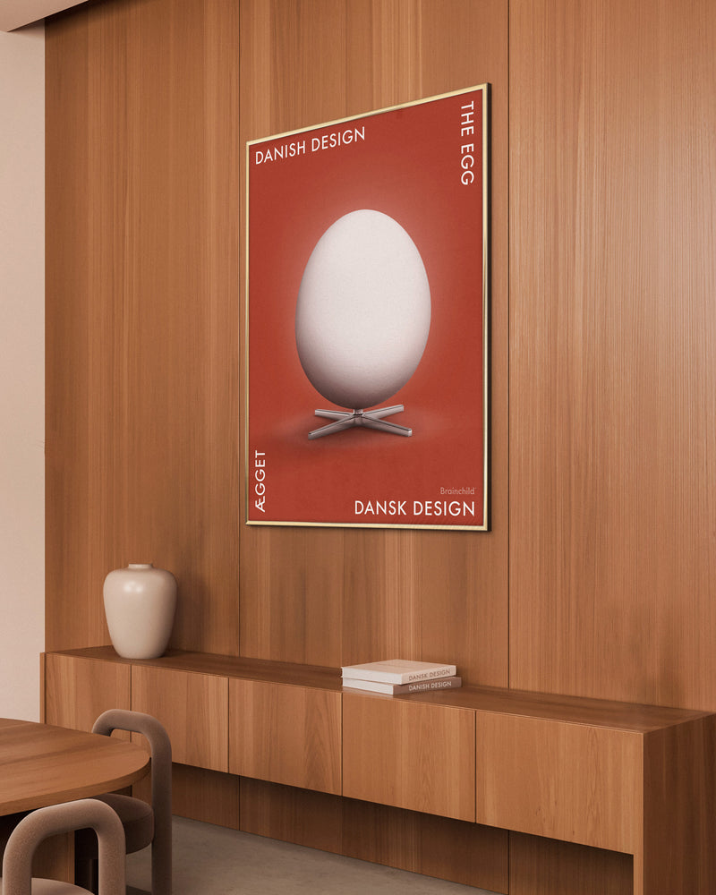 Brainchild – Poster – Danish Design – Röd – Ägget