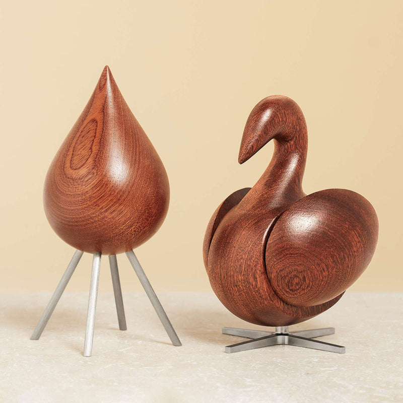 Brainchild træfigurer med Svane og Dråbe