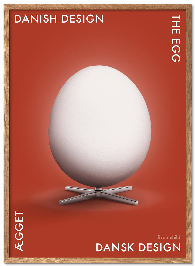 Brainchild – Poster – Danish Design – Röd – Ägget