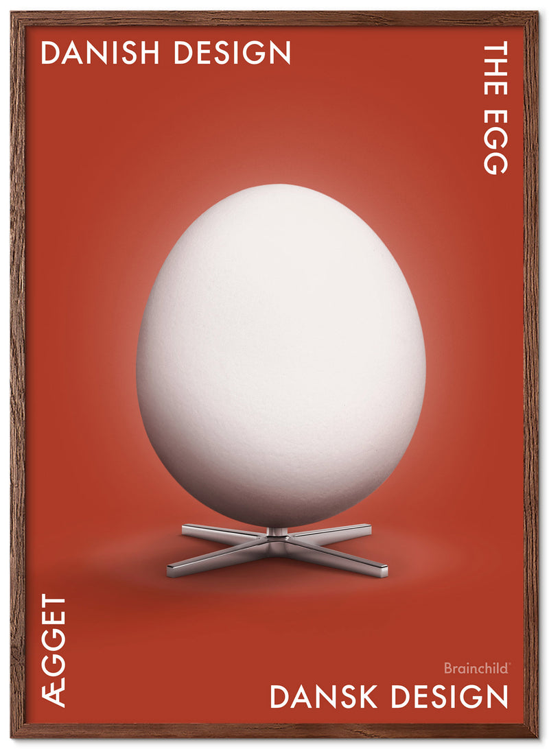 Brainchild – Poster – Danish Design – Röd – Ägget