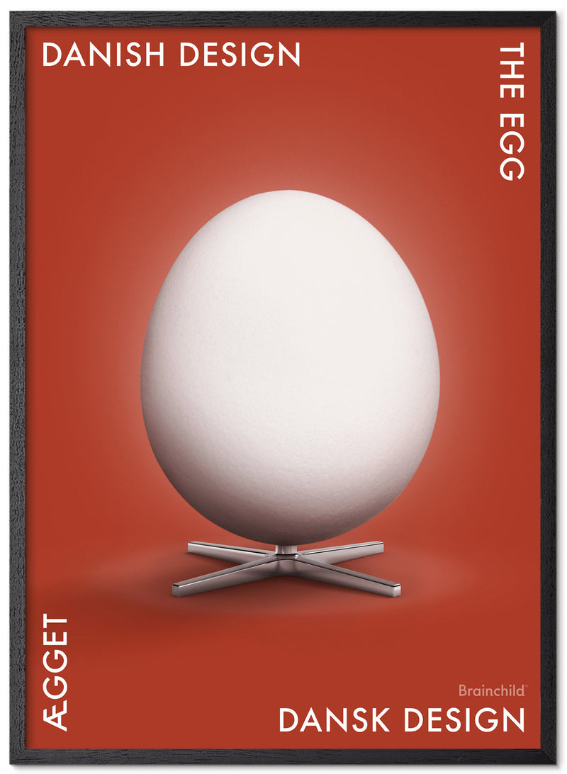 Brainchild – Poster – Danish Design – Röd – Ägget