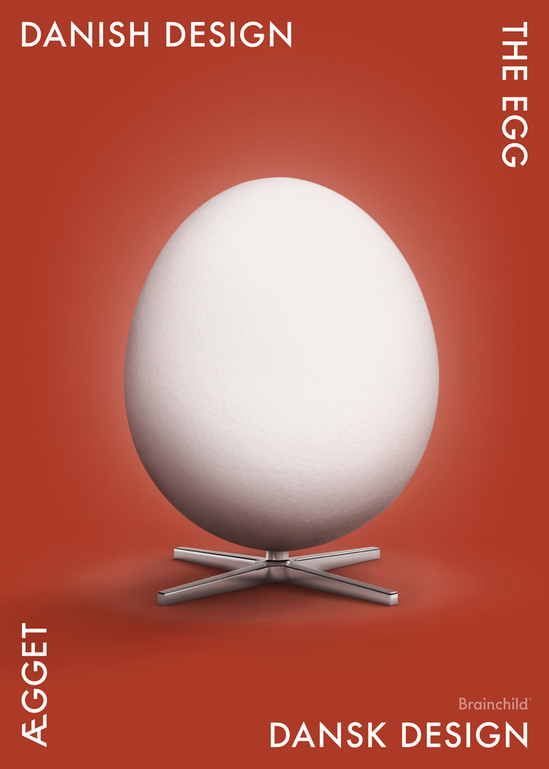 Brainchild – Poster – Danish Design – Röd – Ägget