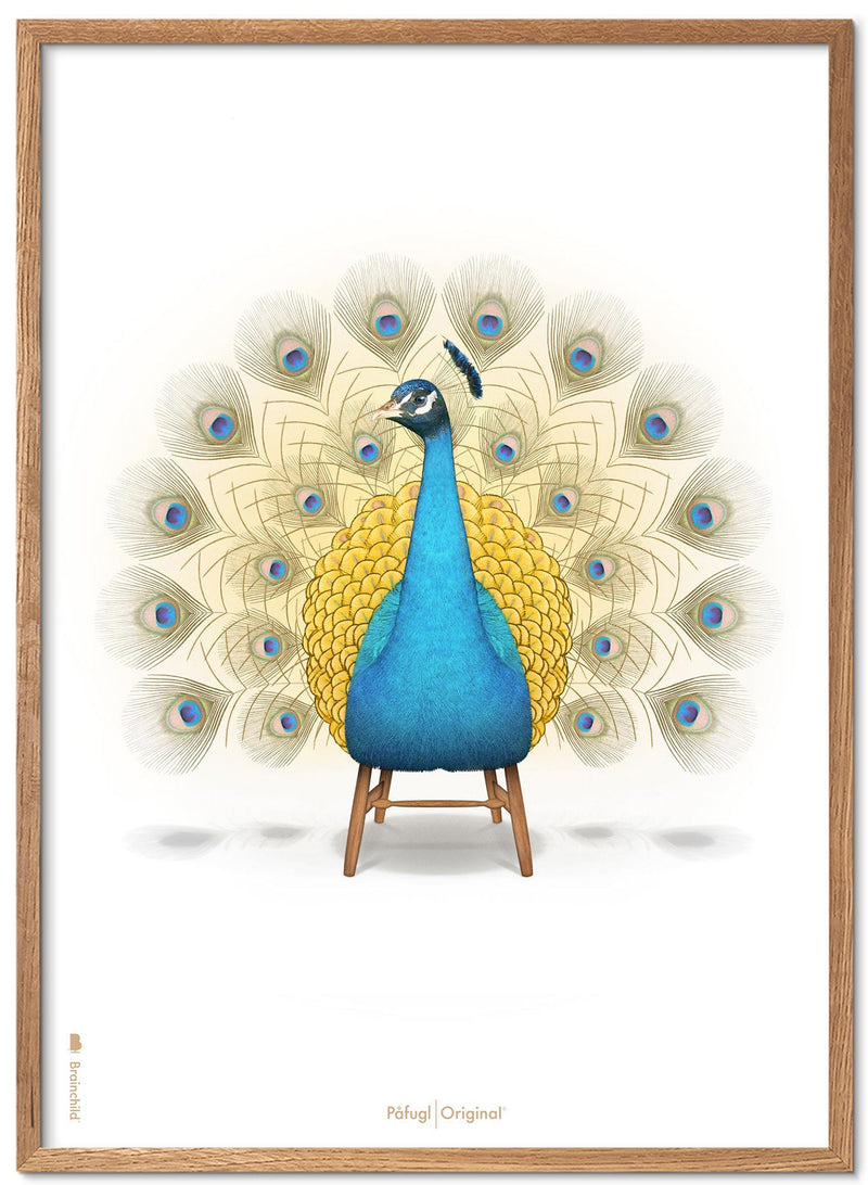 Brainchild – Poster – Klassisk – Vit – Påfågel