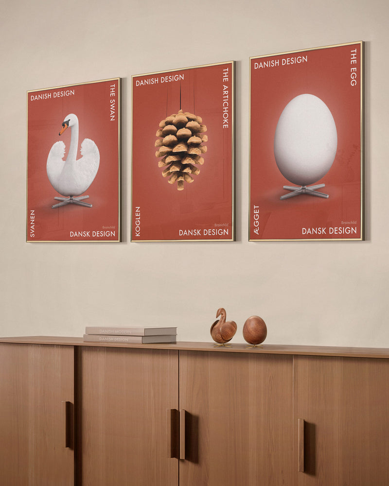 Brainchild – Poster – Danish Design – Röd – Ägget