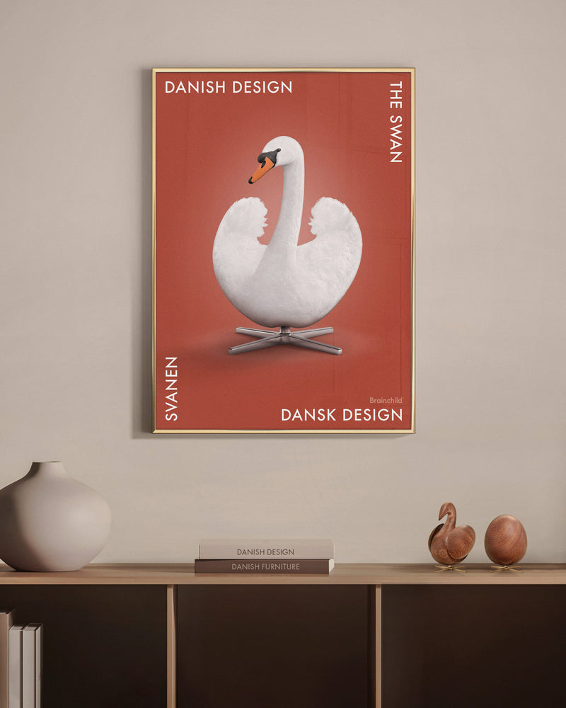 Brainchild – Poster – Danish Design – Röd – Svan