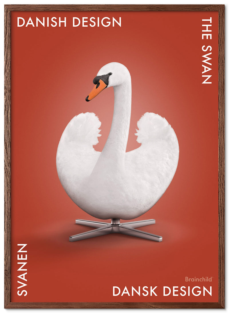 Brainchild – Poster – Danish Design – Röd – Svan