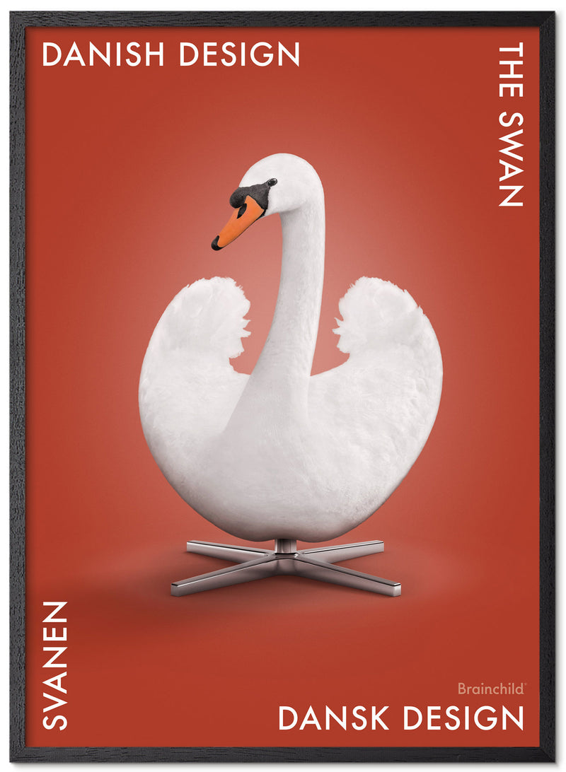 Brainchild – Poster – Danish Design – Röd – Svan