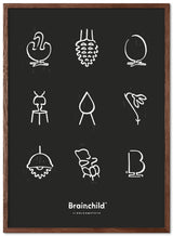 Brainchild – Poster – Linoleumtryck – Svart